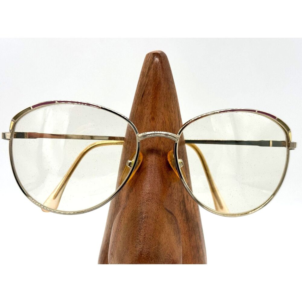 Vintage Oversized Round Made in Italy Eyeglasses Gold Wire